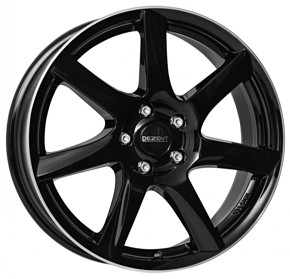 Dezent TW black polished lip 7x17 ET45 - LK5/100 ML60.1 | Felge - Alu ...