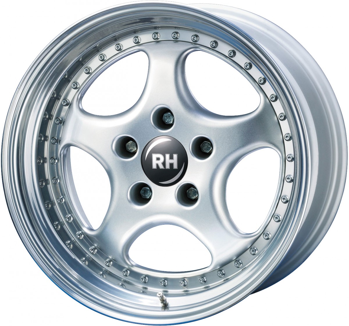 RH Alurad P Rad silber horn hochglanz poliert 9.5x18 ET47 - LK5/130 ...