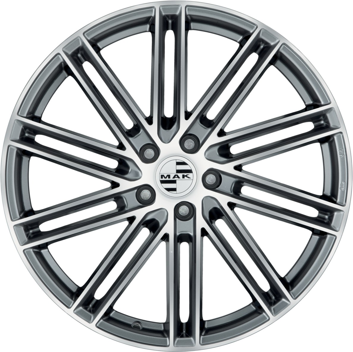 Mak Leipzig Gun Metallic Mirror 9 5x21 ET27 LK5 112 ML66 45 Felge 