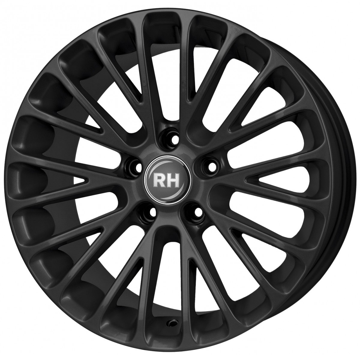 RH Alurad AR1 schwarz glanz lackiert 8x17 ET45 - LK5/108 ML72.6 | Felge ...