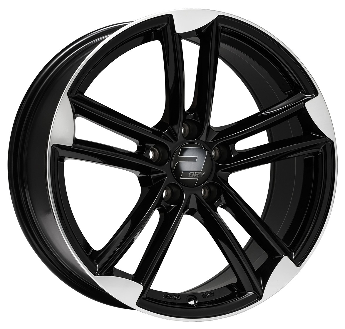 2DRV WH27 Schwarz Hochglanzpoliert 9 5x21 ET45 LK5 112 ML66 6 Felge 