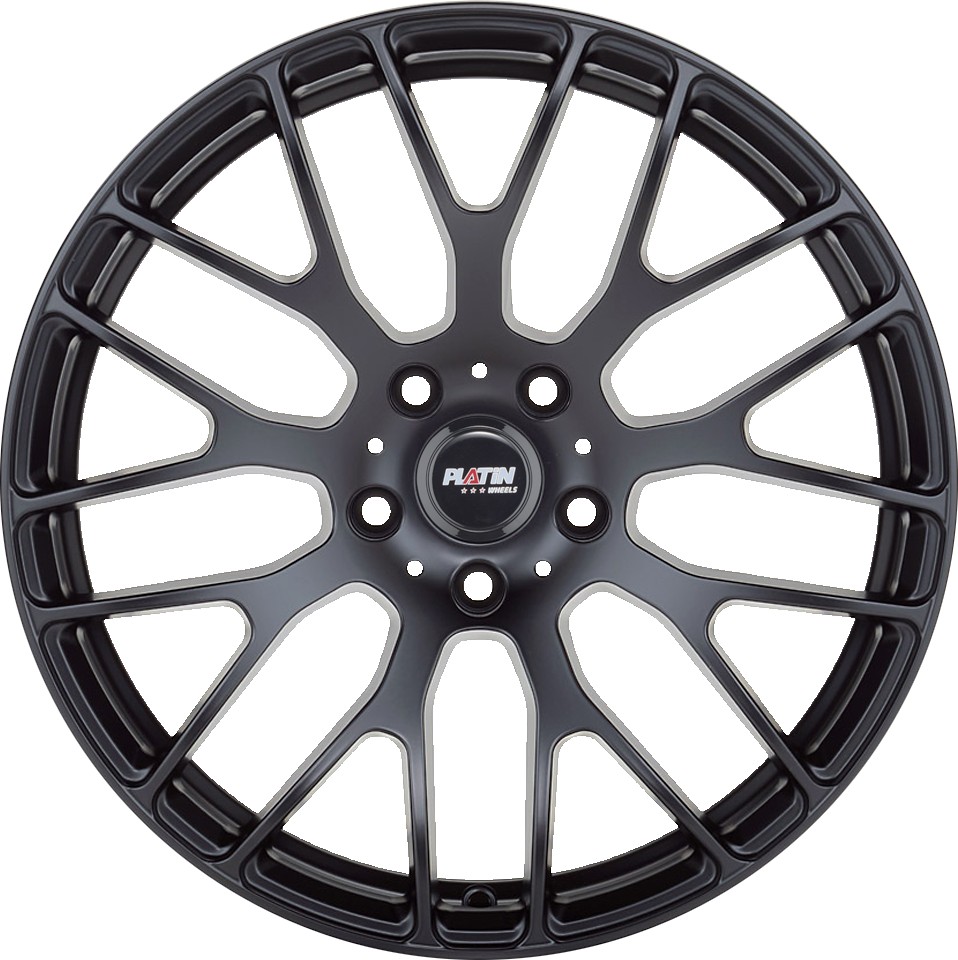 Platin P70 black flat 7x17 ET43 LK5/100 ML57.1 Felge Alu RSU.de