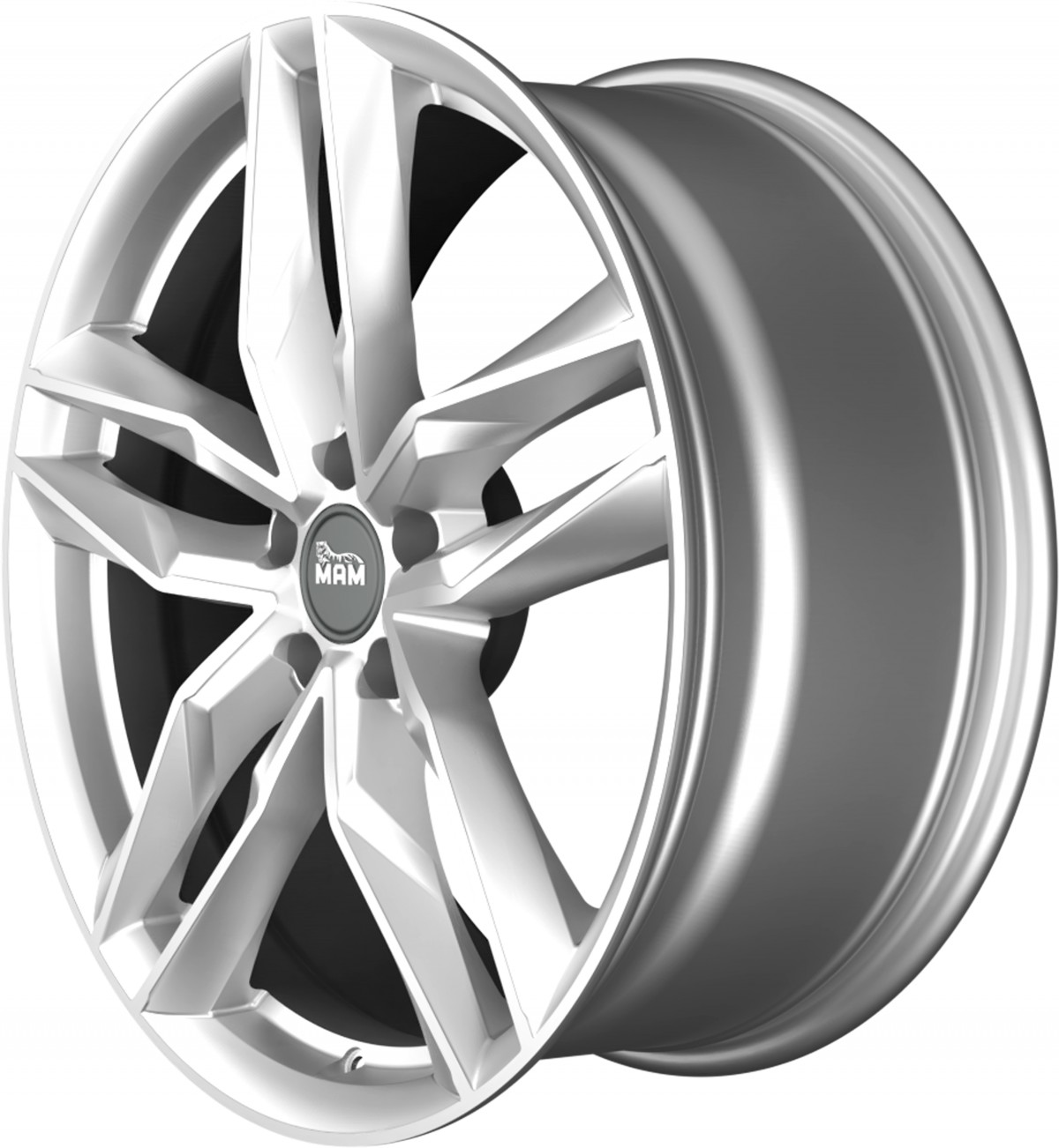 MAM RS3 silver painted 7.5x17 ET45 LK5/112 ML66.6 Felge Alu RSU.de