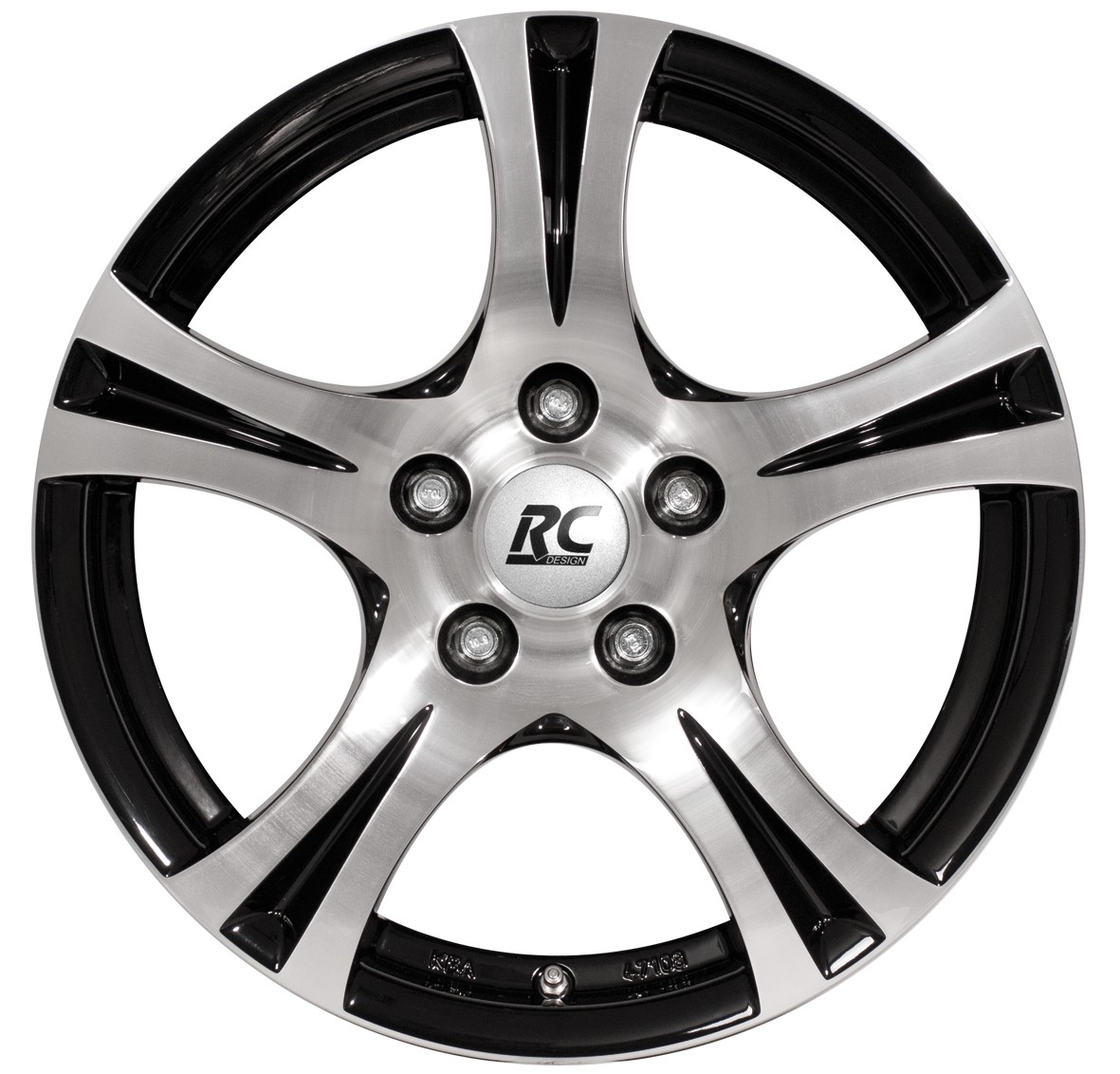 RCDesign RC14 schwarz frontpoliert 6.5x15 ET38 LK5/110 ML65.1