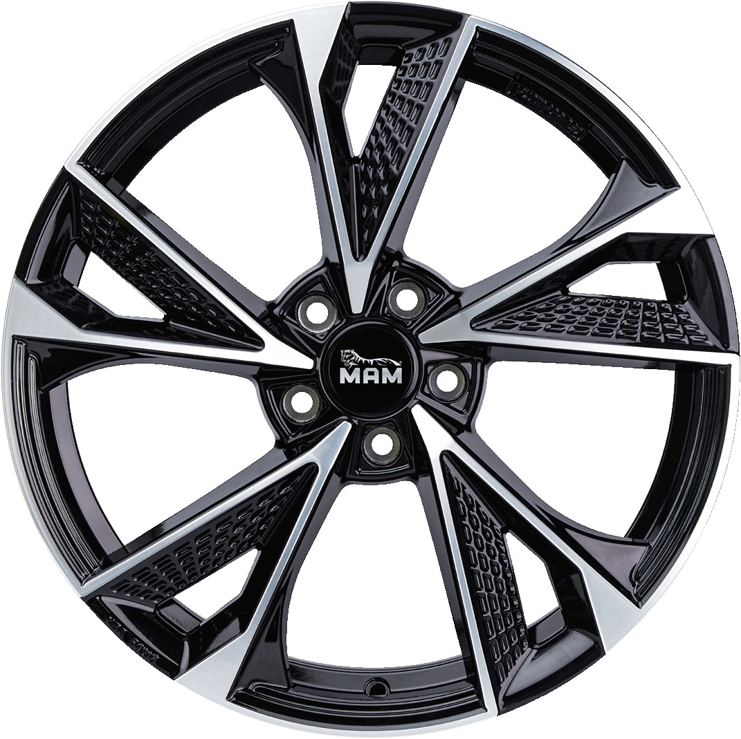 MAM RS6 black front polish 8.5x19 ET30 - LK5/112 ML72.6 | Felge - Alu ...